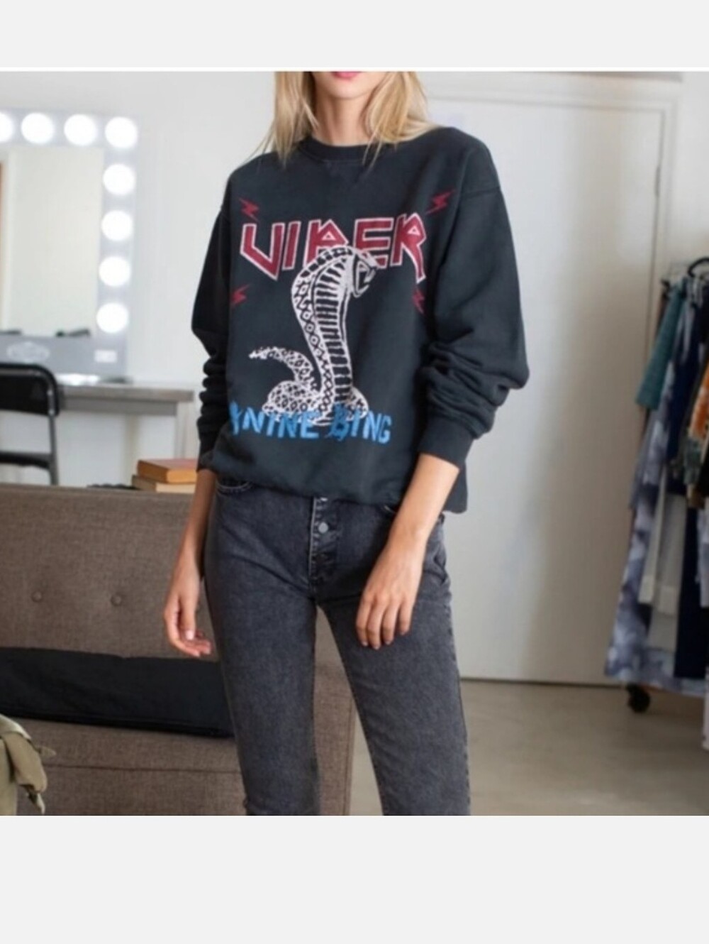 ANINE BING JACI VIPER SWEATSHIRT